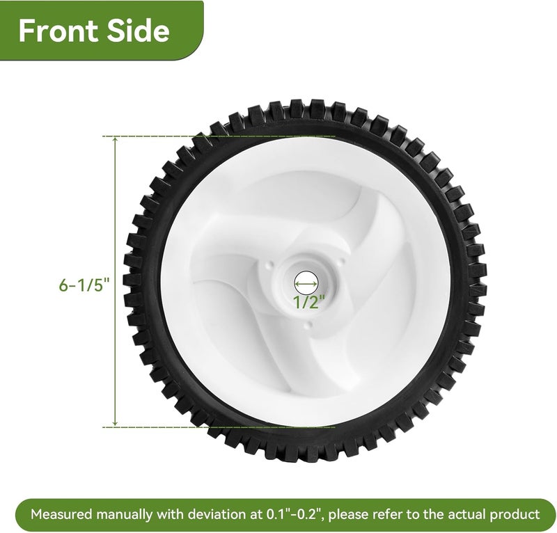ranwin 532403111 Front Drive Wheels Fit for Craftsman Mower - 194231X427 Front Tires Wheel Fit for Craftsman & HU Self Propelled Lawn Mower Tractor, 2 Pack, White - Image 3
